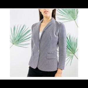 Banana republic navy striped blazer